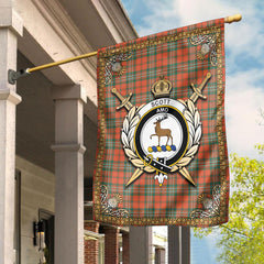 Scott Ancient Tartan Crest Garden Flag - Celtic Thistle Style