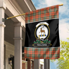 Scott Ancient Tartan Crest Garden Flag - Welcome Style