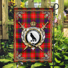 Abernathy Tartan Crest Garden Flag - Celtic Thistle Style