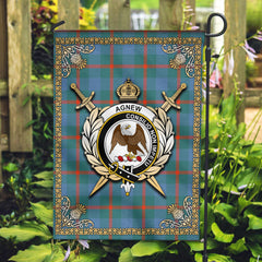Agnew Ancient Tartan Crest Garden Flag - Celtic Thistle Style