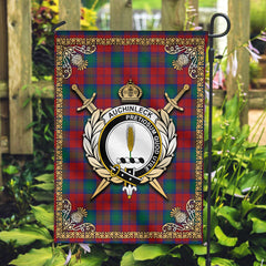 Auchinleck Tartan Crest Garden Flag - Celtic Thistle Style