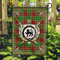 Baxter Modern Tartan Crest Garden Flag - Celtic Thistle Style