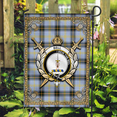 Bell of the Borders Tartan Crest Garden Flag - Celtic Thistle Style