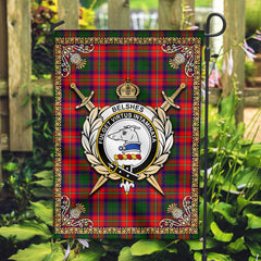 Belshes Tartan Crest Garden Flag - Celtic Thistle Style