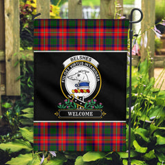 Belshes Tartan Crest Garden Flag - Welcome Style