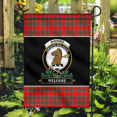 Binning (of Wallifoord) Tartan Crest Garden Flag - Welcome Style