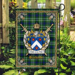 Blackadder Tartan Coat of Arms Garden Flag - Celtic Thistle Style