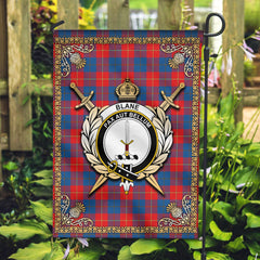 Blane Tartan Crest Garden Flag - Celtic Thistle Style