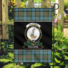 Caldwell Tartan Crest Garden Flag - Welcome Style