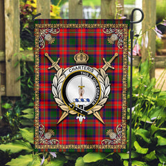 Charteris (Earl of Wemyss) Tartan Crest Garden Flag - Celtic Thistle Style