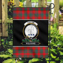 Cheyne Tartan Crest Garden Flag - Welcome Style