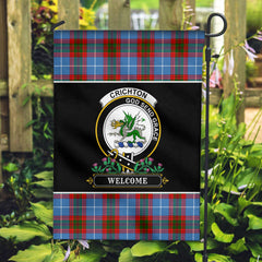 Crichton Tartan Crest Garden Flag - Welcome Style