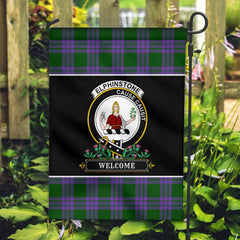 Elphinstone Tartan Crest Garden Flag - Welcome Style