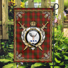 Burns Tartan Crest Garden Flag - Celtic Thistle Style