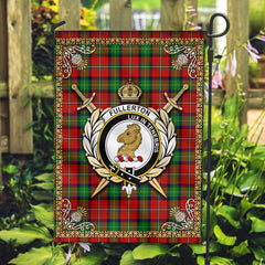 Fullerton Tartan Crest Garden Flag - Celtic Thistle Style