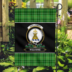 Galloway District Tartan Crest Garden Flag - Welcome Style