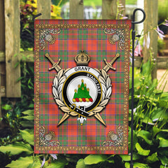 Grant Ancient Tartan Crest Garden Flag - Celtic Thistle Style