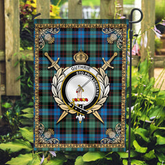 Guthrie Ancient Tartan Crest Garden Flag - Celtic Thistle Style