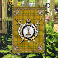 Houston Tartan Crest Garden Flag - Celtic Thistle Style