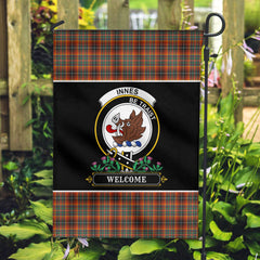 Innes Ancient Tartan Crest Garden Flag - Welcome Style