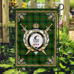 Kincaid Tartan Crest Garden Flag - Celtic Thistle Style