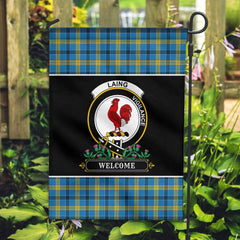 Laing Tartan Crest Garden Flag - Welcome Style