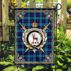MacCorquodale Tartan Crest Garden Flag - Celtic Thistle Style