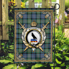 MacDonnell of Glengarry Ancient Tartan Crest Garden Flag - Celtic Thistle Style
