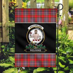 MacFarlane Modern Tartan Crest Garden Flag - Welcome Style