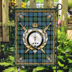 MacKay Ancient Tartan Crest Garden Flag - Celtic Thistle Style