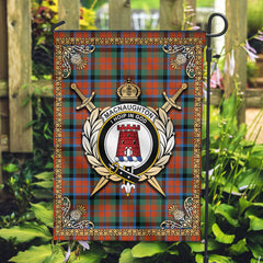 MacNaughton Ancient Tartan Crest Garden Flag - Celtic Thistle Style