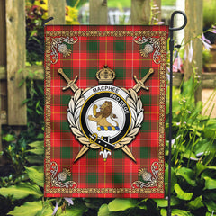MacPhee Modern Tartan Crest Garden Flag - Celtic Thistle Style