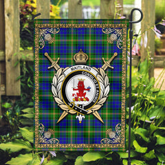 Maitland Tartan Crest Garden Flag - Celtic Thistle Style