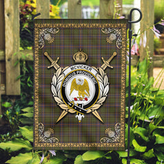 McVicker Tartan Crest Garden Flag - Celtic Thistle Style
