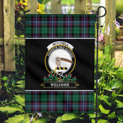 Mitchell Modern Tartan Crest Garden Flag - Welcome Style