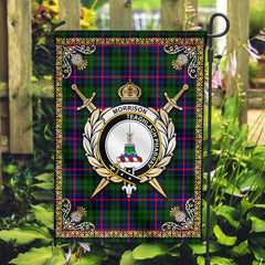 Morrison Modern Tartan Crest Garden Flag - Celtic Thistle Style