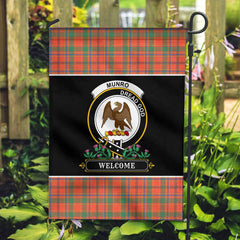 Munro Ancient Tartan Crest Garden Flag - Welcome Style