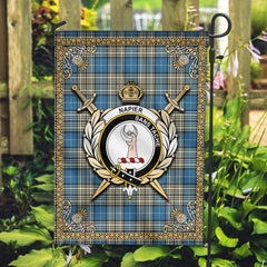 Napier Ancient Tartan Crest Garden Flag - Celtic Thistle Style