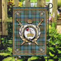 Paisley District Tartan Crest Garden Flag - Celtic Thistle Style