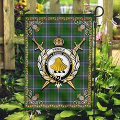 Pringle Tartan Crest Garden Flag - Celtic Thistle Style