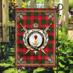 Rattray Modern Tartan Crest Garden Flag - Celtic Thistle Style