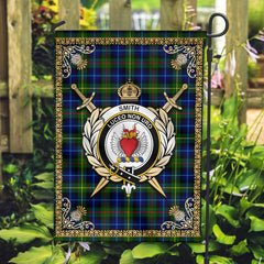 Smith Modern Tartan Crest Garden Flag - Celtic Thistle Style