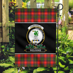 Somerville Tartan Crest Garden Flag - Welcome Style