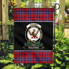 Wishart Dress Tartan Crest Garden Flag - Welcome Style