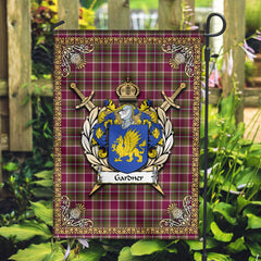 Gardner Tartan Crest Garden Flag - Celtic Thistle Style