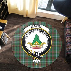 Gayre Tartan Crest Round Rug