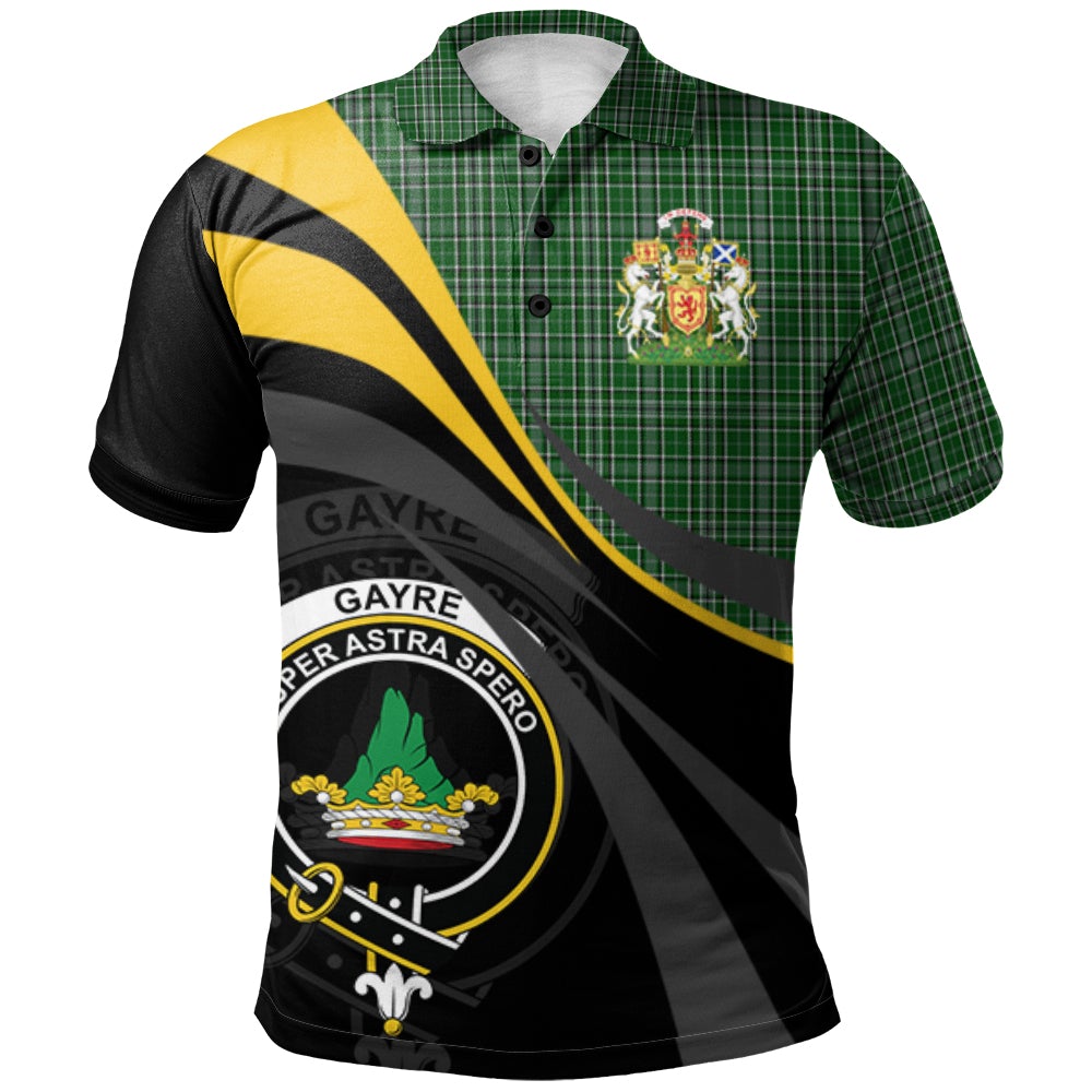 Gayre Dress Tartan Polo Shirt - Royal Coat Of Arms Style