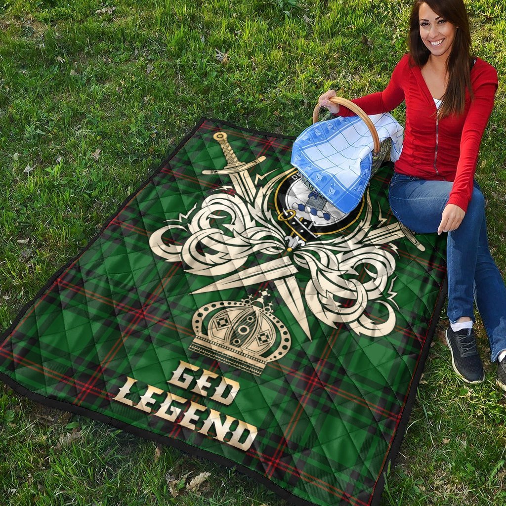 Ged Tartan Crest Legend Gold Royal Premium Quilt