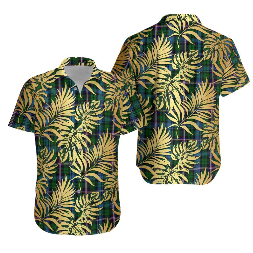 Gemmell Tartan Vintage Leaves Hawaiian Shirt