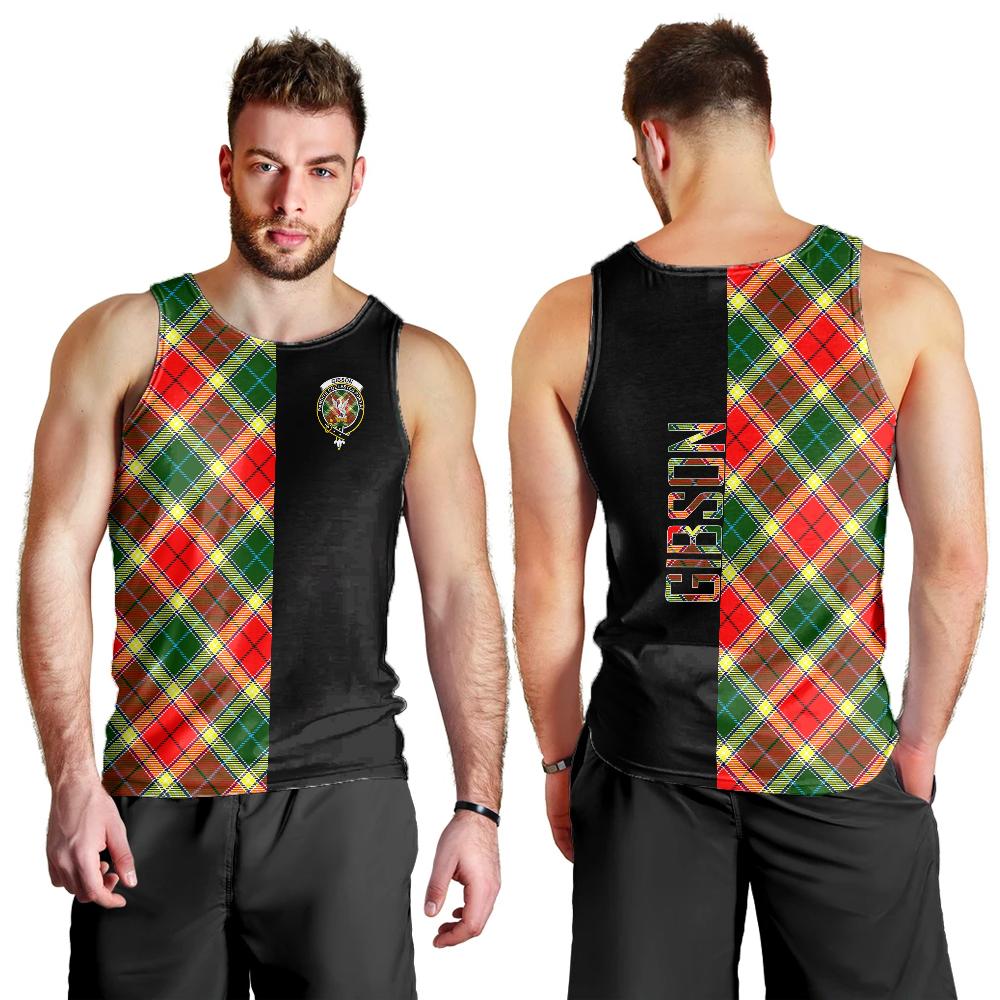 Gibson Tartan Crest Men's Tank Top - Cross Style